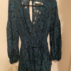 Emerald green lace dress. Worn once. Pretty much brand new. So beautiful!